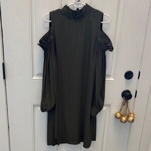 Long sleeve cut out Shoulder Dress